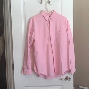 Ralph Lauren pink button down shirt